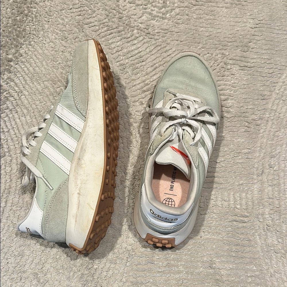 adidas Green and White Athletic Shoes